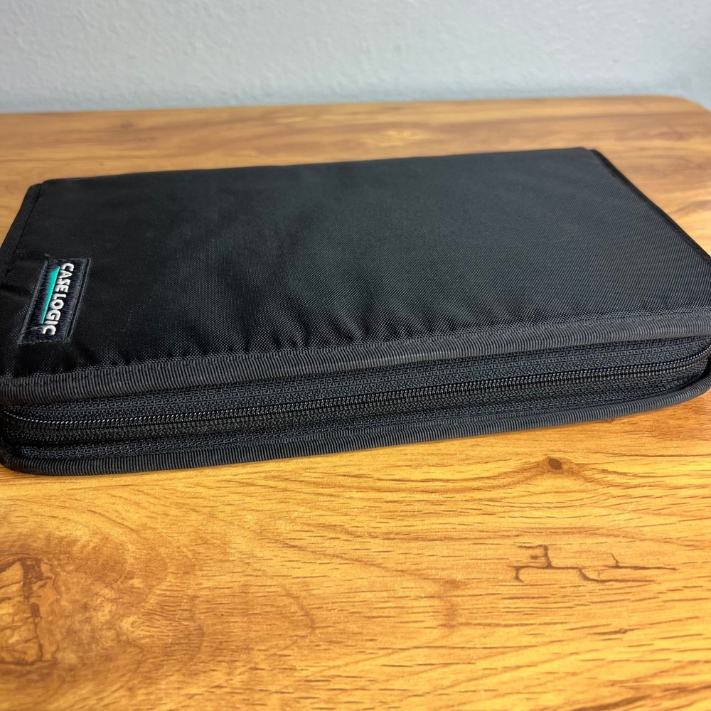 Case Logic CD DVD Storage Binder Black Nylon 48 Capacity Zippered Wallet Case - Picture 5 of 8